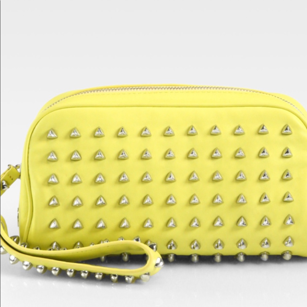 Tory Burch studded citrus clutch